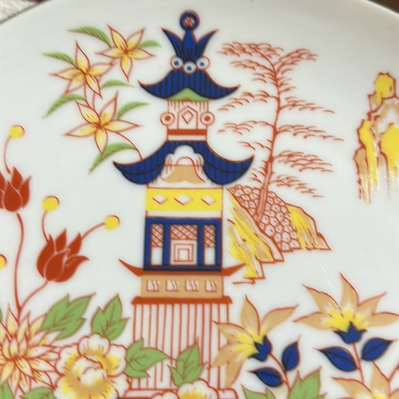 VTG Decorative plate Nagano Pagoda and Flowers 🌺 8" - Picture 5 of 5